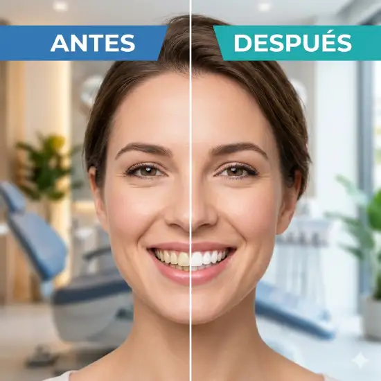 Blanqueamiento dental antes y despues - Nua clinica dental